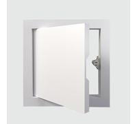 MESOVFCA Click Open Plumbing Service Door, Customizable Sizes Metal Attic Access Door, Wall and Ceiling Access Panel for HVAC/Kitchen/Bathroom(10x20in/25.4x50.8cm)