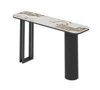 MESOVFCA Console Table for Entryway, Accent Tables, Industrial Accent Entrance Table, Small Sofa Table Behind The Couch, for Living Room, Couch, Hallway, Foyer(Black A,120cm/47.2in)