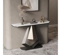 MESOVFCA Console Table for Entryway, Rectangular Sofa Table Behind The Couch, Narrow Console Table with Metal Frame, for Hallway, Entrance, Foyer, Living Room(Black A,150cm/59in)