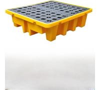 MESOVFCA Detachable Spill Containment Platform with Grating, Modular Spill Containment Pallet, Modular Platform with Drain Outlet for Warehouse Industrial Park Heavy Duty 120 * 60 * 18cm