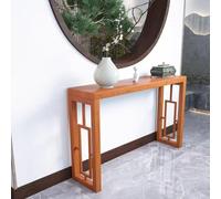 MESOVFCA Entryway Console Table, Accent Tables, Wooden Rectangular Sofa Table Behind The Couch, Rustic Entry Table for Hallway, Living Room, Easy to Assemble(Light Walnut,100cm/39.4in)