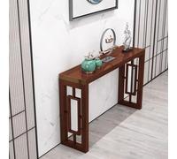 MESOVFCA Entryway Console Table, Accent Tables, Wooden Rectangular Sofa Table Behind The Couch, Rustic Entry Table for Hallway, Living Room, Easy to Assemble(Dark Walnut,160cm/63in)