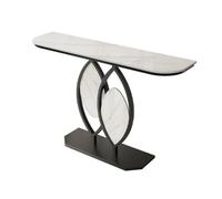 MESOVFCA Entryway Console Table with Metal Frame, Narrow Entryway Table with Storage Shelves, Small Sofa Table Behind The Couch, for Hallway, Entrance, Foyer, Living Room(Black A,100cm/39.4in)