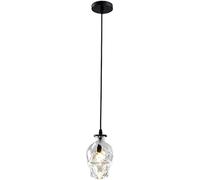 MESOVFCA Farmhouse Clear Glass Skull Pendant Light Industrial Ceiling Hanging Lamp Nordic Modern Gothic Chandelier for Bedroom Kitchen Island Boy Kids Bedroom Bedside Restaurant Cafe Bar