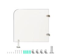 MESOVFCA Kindergarten Urinal Partition, Floor-Mounted Kindergarten Toilet Protection Divider, with Stainless Steel Corner Code, for Schools, Kindergartens, Public Places(White,60x80cm)
