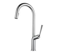 MESOVFCA Kitchen Taps with Pull Out Spray Chrome Kitchen Sink Faucet, Water Tap Spray Head 360 Swivel Sprayer Gooseneck Spout (Chrome)