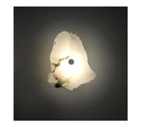 MESOVFCA Luxury Marble Wall Sconce - White Alabaster & Glass, Long Linear Design, Elegant Wall Light for Living Room, Bedroom, Bathroom, Hallway, Ideal for Hotels & Porches.