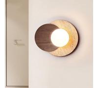 MESOVFCA Modern Nordic Wabi-sabi Natural Beige White Travertine Wall Sconce Creative Cream Style Solid Wood Lamp Body Wall Lamp Bedroom Aisle Stairs Living Room Back Wall Wall Lighting