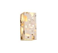MESOVFCA Modern Wall Sconce Indoor Up and Down Wall Lamp for Bedroom Natural Stone Wabi Sabi Style Wall Lights Mid Century Yellow Travertine Hallway Lighting Fixture for Living Room Bedside