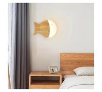 MESOVFCA Nordic Modern Creative Fish Wall Sconce Light for Kids Room - LED Wood Decor Lamp for Boys & Girls Bedroom - Unique Lighting Fixture for Children's Spaces