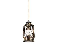 MESOVFCA Nostalgic Restaurant Hanging Lamp Island Antique Kerosene Pendant Light American Retro Vintage Lantern Kerosene Lamp Pendant Light E27 Lamp Suspension Droplight For Kitchen Island