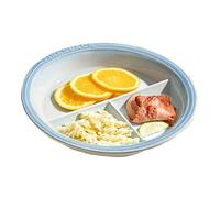 MESOVFCA Portion Control Plate - Divided Plates for Adults Weight Watchers, Healthy Nutrition Plate for Adults and Teens, Balanced Eating Food Meal Dinner Adults - Round(Blue)