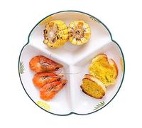 MESOVFCA Portion Control Plate for Weight Loss, Round Divided Serving Plates, Veggies Fruits Serving Plate, for Adults Bariatric Weight Loss & Diabetic Diet(C,9in)