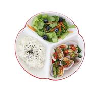 MESOVFCA Portion Control Plate for Weight Loss, Round Divided Serving Plates, Veggies Fruits Serving Plate, for Adults Bariatric Weight Loss & Diabetic Diet(B,8in)