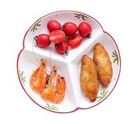 MESOVFCA Portion Control Plate for Weight Loss, Round Divided Serving Plates, Veggies Fruits Serving Plate, for Adults Bariatric Weight Loss & Diabetic Diet(E,8in)