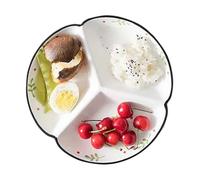 MESOVFCA Portion Control Plate for Weight Loss, Round Divided Serving Plates, Veggies Fruits Serving Plate, for Adults Bariatric Weight Loss & Diabetic Diet(D,7in)