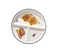 MESOVFCA Portion Control Plates, Reusable Ceramic Divider Plates, Brunch Dinner Salad Snack Plate, for Adults Bariatric Weight Loss & Diabetic Diet - Round(B)