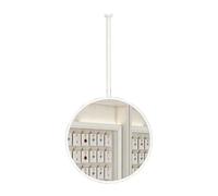 MESOVFCA Round Bathroom Mirror, Decorative Minimalist for Wall Vanity, Suitable Bathrooms, Living Rooms, and Walls(White,80x80cm)