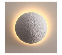 MESOVFCA Space Bump Crater Decoration Wall Lamp Atmosphere Villa Bedroom Simulation Moon White LED Lighting