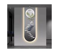 MESOVFCA Step By Step 3D Wall Art Decor with LED Light Entrance Decorative Hanging Painting Fantasy Modern Illuminated Wall Sculpture Mural Lamp for Corridor Hall Decor