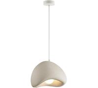 MESOVFCA Suspension Dome Pendant Light Large Mid Century Modern Chandelier White Gray False Concrete Light V-intage Farmhouse Ceiling Hanging Lamp,Chandeliers
