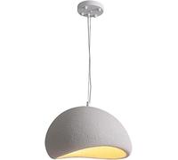 MESOVFCA Suspension Dome Pendant Light Large Mid Century Modern Chandelier White Gray False Concrete Light V-intage Farmhouse Ceiling Hanging Lamp,Chandeliers