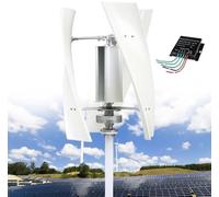 MESOVFCA Upgraded 12000W Vertical Axis Wind Turbine Generator Kit, No Noise Wind Power Generator for Home/RV/Marine, Complete with Controller, Eco-Friendly Energy Solution
