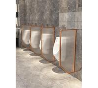 MESOVFCA Urinal Divider Screen Panel Toilet Partition, Floor-Standing Adult Urinal Baffle Men Urinal Privacy Screen Baffle Toilet Partition Divider for Public Places(Orange,2pcs)