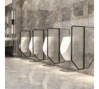 MESOVFCA Urinal Partition,Bathroom Partition,Toilet Protection Divider,Wall-Mounted with Stainless Steel Corner Code for Shopping Malls, Public Place(Black,2pcs)