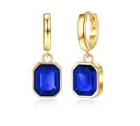 Mesovor 14K Gold Plated Crystal Hoop Earrings Hypoallergenic for Women