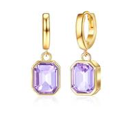 Mesovor 14K Gold Plated Crystal Hoop Earrings Hypoallergenic for Women