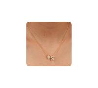 Mesovor A-Z Bubble Letters Cubic Zirconia Initial Gold Necklace for Women, 18K Gold Plated Balloon Heart Personalised Necklace Jewelry Gifts for family Mother Sister Wife (Letter-S)