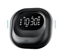 Mesqool Vibrating Alarm Clock for Heavy Sleepers - Rechargeable Bed Shaker with Loud Sound, Under Pillow Vibrator for Deaf, Ideal for Bedroom & Travel