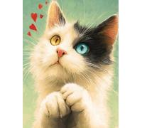 Mesribandy 5D Diamond Art Painting Kit DIY Full Drill Diamond Crystal Rhinestone Painting for Kids Adults Beginners Home Wall Decor Cute Little Animals 40x50 cm