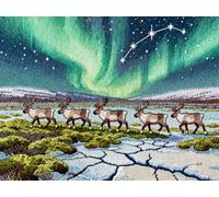 Mesribandy 5D Diamond Art Painting Kit DIY Full Drill Diamond Crystal Rhinestone Painting for Kids Adults Beginners Home Wall Decor Deer in the Starry Sky 50x70 cm