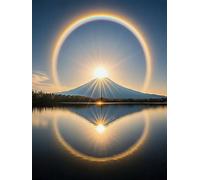 Mesribandy 5D Diamond Art Painting Kit Sunrise Over Snowy Mountains DIY Full Drill Diamond Crystal Rhinestone Painting for Kids Adults Beginners Home Wall Decor 50x70 cm