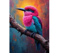 Mesribandy Stamped Cross Stitch Kits Colourful Bird 11CT Hand Embroidery for Adults DIY Crafts for Needle Point Starter Kit Home Decor Gift 50x70 cm