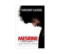 Mesrine Public Enemy #1 Canvas Poster Wall Art Decor Print Picture Paintings for Living Room Bedroom Decoration 08x12inch(20x30cm)