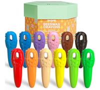 Mess Free Crayons for Toddlers, 12 Colors Baby's First Washable Crayons with 108 FREE Coloring Books PDF Pages, Big Large Crayons for Kids Ages1-3,2-4,4-8 Keep Kids Busy Coloring Gifts