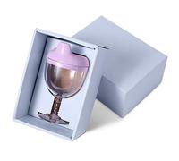 Mess-Free Purple Plastic Wine Glasses With Non-Spill Lids - Compact 5 Oz Glasses, Good for Anyone Seeking Effortless Cleanup, Durable and Elegant, Designed for Everyday Use at Home or On the Go