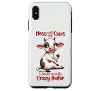 Mess with My Cows You'll Meet the Crazy Heifer Funny Cow Case for iPhone XS Max