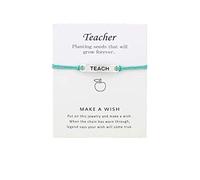 Message Beads Moon In Black Jewelry Teach Card bracelet bracelet for teacher blessing card inspirational jewelry earrings Natural Steel Gift Small Silver Jewelry, one size, Metal, No Gemstone