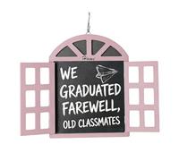 Message Board - 13" Wood | Erasable Sign - Chalkboard Memo Home Cafe Restaurant Wedding Party Decorative Hanging Frame Rustic Vintage Style