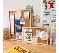 Message Board Kit Cork Wood Wall Hanging Bulletin Notice Photos Memo for Home Office Shop School with Pushpins Stickers Cards Rope Screws to Decorate and Organize Life