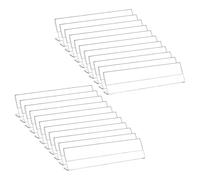 Message Boards Signs, 22 Pack Name Plate for Desk, Clear Sturdy L-Shape Acrylic Sign Holder 8.1x2.2in Name Plate with Protective Film for Office, Conference, Table Display