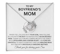 Message Card Necklace Mothers Day Gift from Son Girlfriend to Boyfriend Gift for Mom Sentimental Birthday Gift Christmas Gift for Mother from Daughter Jewelry Gift for, Una talla, Stainless Steel