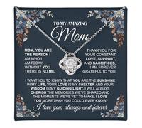 Message Card Necklace Mothers Day Gift from Son Girlfriend to Boyfriend Gift for Mom Sentimental Birthday Gift Christmas Gift for Mother from Daughter Jewelry Gift for, Una talla, Stainless Steel