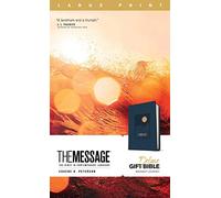 Message Deluxe Gift Bible, Large Print (Leather-Look, Navy),: The Bible in Contemporary Language