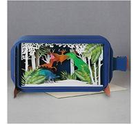 Message in A Bottle 3D Pop Up Greeting Card - Dinosaurs