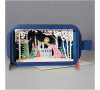 Message in A Bottle 3D Pop Up Greeting Card - Unicorn & Castle